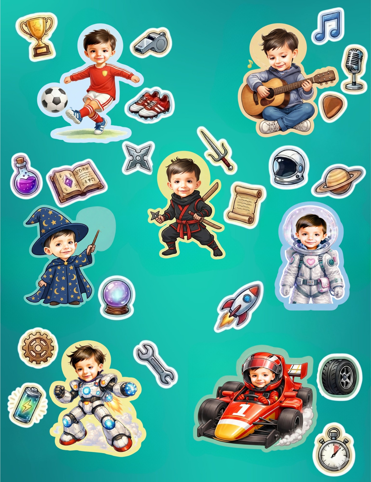 Boy sticker sample 1