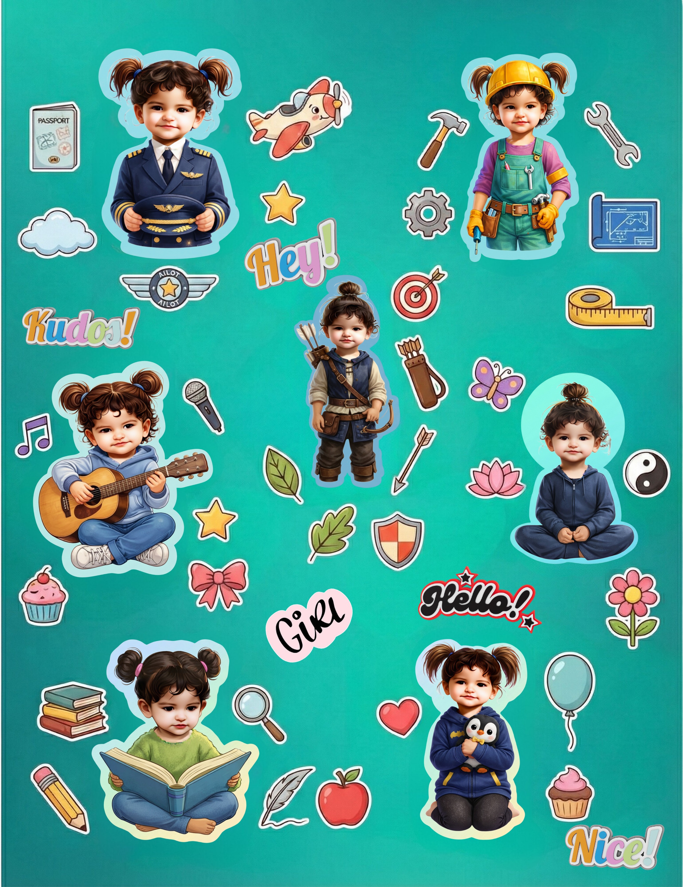 Girl sticker sample 1