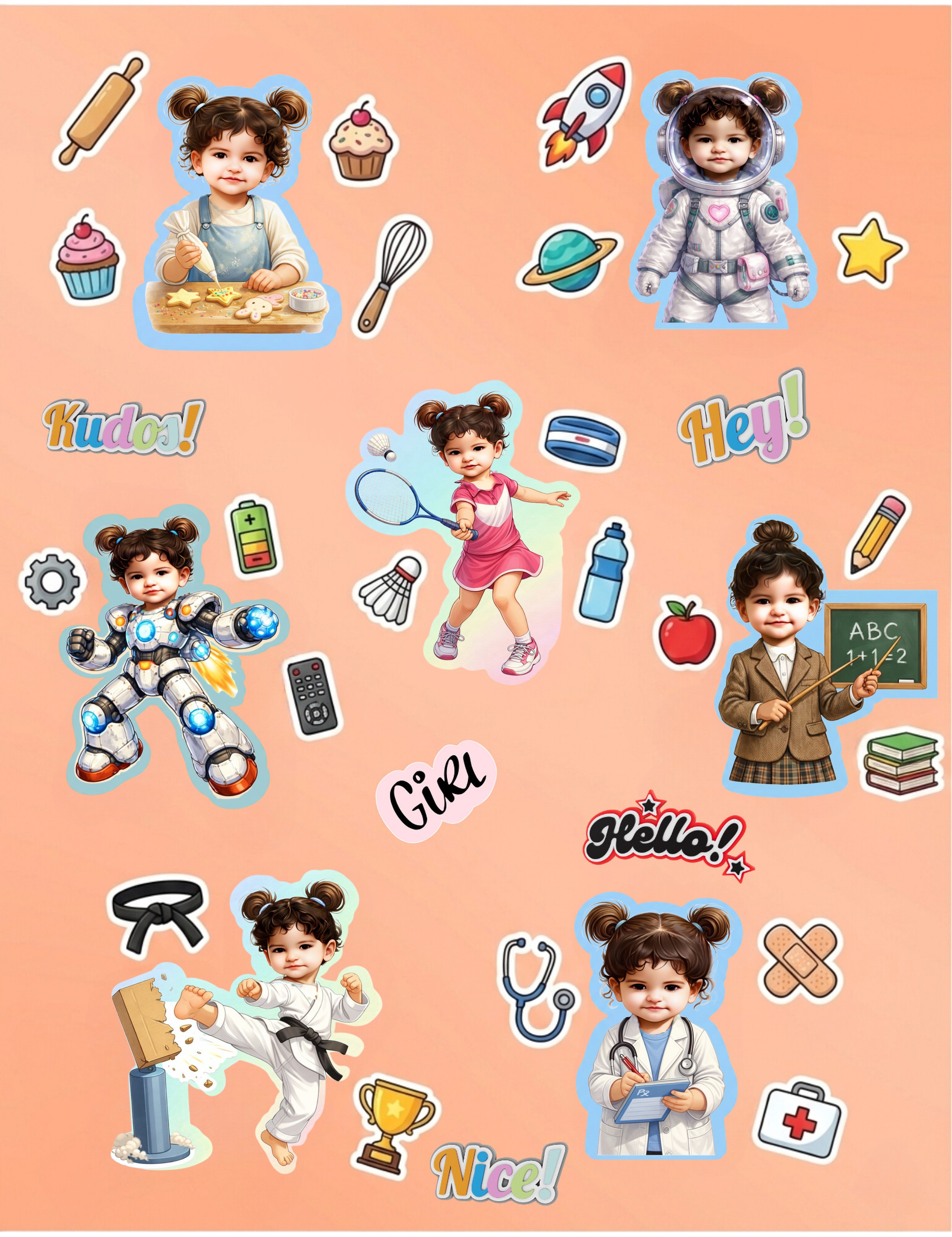 Girl sticker sample 2